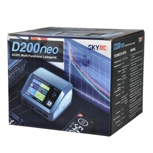 SkyRC D200 Neo Dual Channel Charger 6S LiPo/LiHV/LiFe/LiIon AC/DC 35A 2x400W