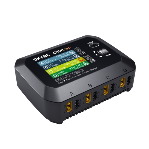 SkyRC Q100 Neo Czterokanałowa ładowarka AC/DC 100W/240W 6A 4S LiPo/LiFe/LiIon/LiHV